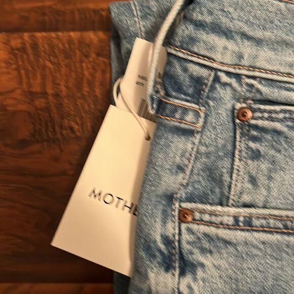 Mother Blue Denim Distressed The Scrapper Ankle Factory Fading Jeans Casual - Picture 14 of 16